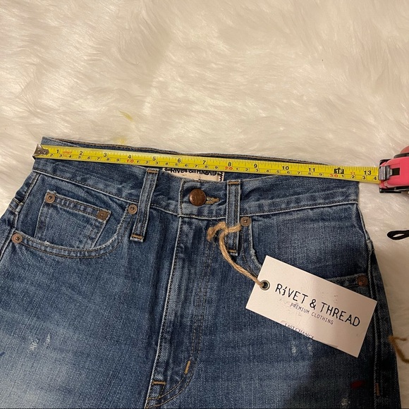 NWT Rivet & Thread Paint Splatter Wide Leg Jeans - Picture 10 of 12